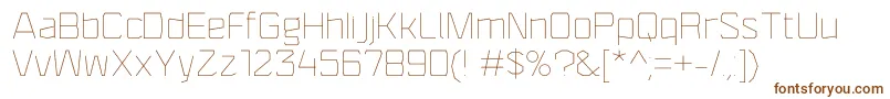F4aagentrigidthin Font – Brown Fonts on White Background