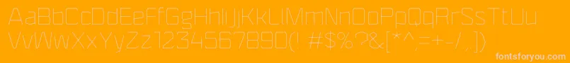 F4aagentrigidthin-Schriftart – Rosa Schriften auf orangefarbenem Hintergrund