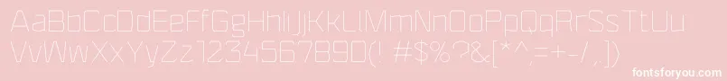 F4aagentrigidthin-fontti – valkoiset fontit vaaleanpunaisella taustalla