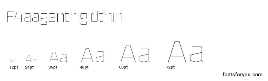 Размеры шрифта F4aagentrigidthin
