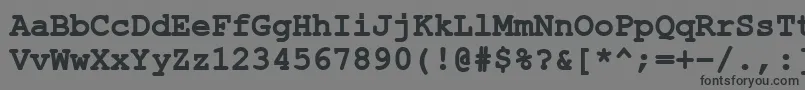 フォントCo1251b – 黒い文字の灰色の背景