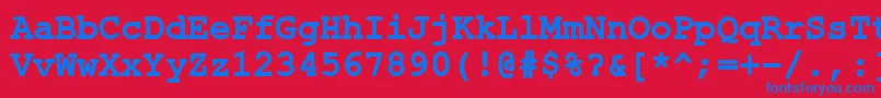 Co1251b Font – Blue Fonts on Red Background