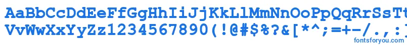 フォントCo1251b – 白い背景に青い文字