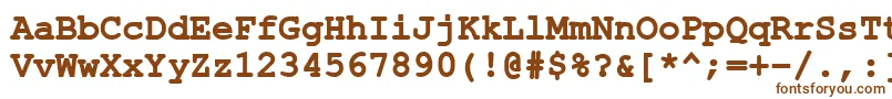 フォントCo1251b – 白い背景に茶色のフォント
