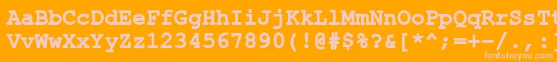 Co1251b Font – Pink Fonts on Orange Background