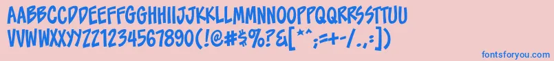 ToonaciousbbReg Font – Blue Fonts on Pink Background