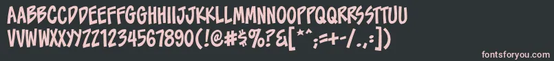 ToonaciousbbReg Font – Pink Fonts on Black Background