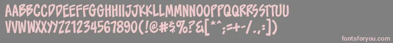 ToonaciousbbReg Font – Pink Fonts on Gray Background