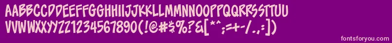 ToonaciousbbReg Font – Pink Fonts on Purple Background
