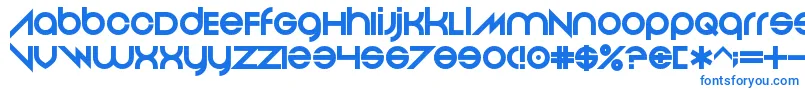 Czcionka AndThenItEnds – niebieskie czcionki na białym tle