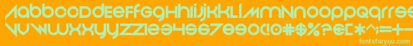 Czcionka AndThenItEnds – zielone czcionki na pomarańczowym tle