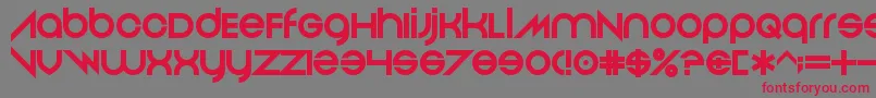 Шрифт AndThenItEnds – красные шрифты на сером фоне