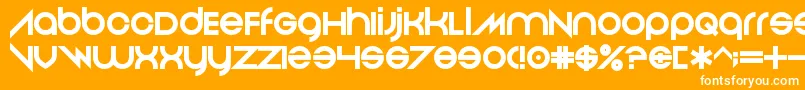 Czcionka AndThenItEnds – białe czcionki na pomarańczowym tle