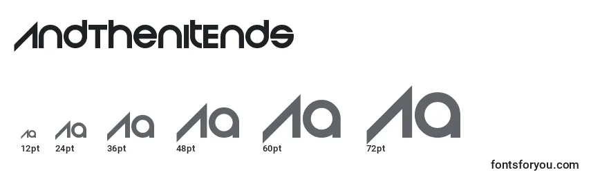AndThenItEnds Font Sizes