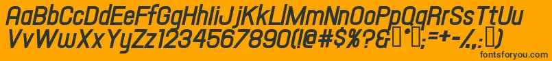 HallandaleTextBoldItalicJl Font – Black Fonts on Orange Background