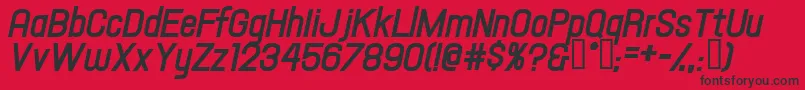 HallandaleTextBoldItalicJl Font – Black Fonts on Red Background