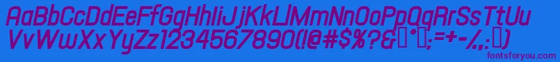 More about HallandaleTextBoldItalicJl Font HallandaleTextBoldItalicJl Font – Purple Fonts on Blue Background