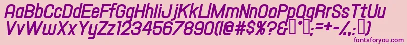 HallandaleTextBoldItalicJl Font – Purple Fonts on Pink Background