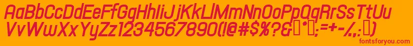 フォントHallandaleTextBoldItalicJl – オレンジの背景に赤い文字