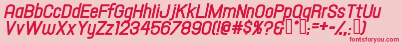 HallandaleTextBoldItalicJl-Schriftart – Rote Schriften auf rosa Hintergrund