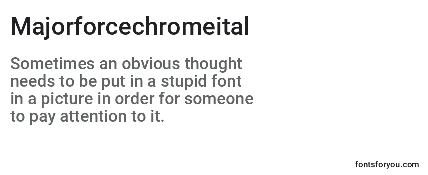 Majorforcechromeital Font
