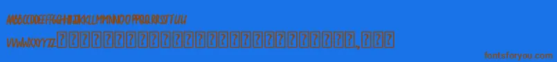 TheSarcasticGiraffeBold Font – Brown Fonts on Blue Background