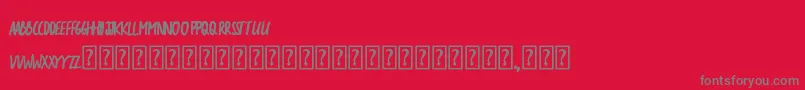 TheSarcasticGiraffeBold Font – Gray Fonts on Red Background