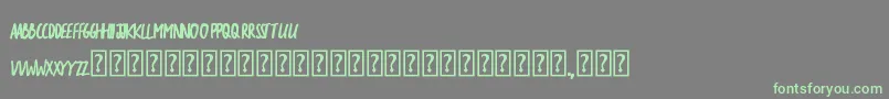 TheSarcasticGiraffeBold Font – Green Fonts on Gray Background
