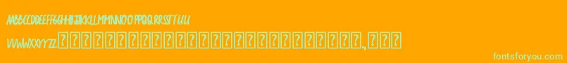 TheSarcasticGiraffeBold Font – Green Fonts on Orange Background