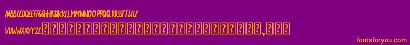 Шрифт TheSarcasticGiraffeBold – оранжевые шрифты на фиолетовом фоне