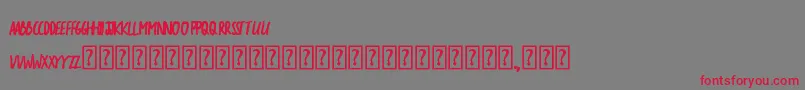 TheSarcasticGiraffeBold Font – Red Fonts on Gray Background
