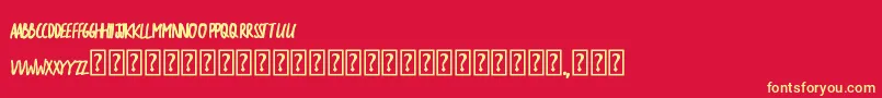 TheSarcasticGiraffeBold Font – Yellow Fonts on Red Background