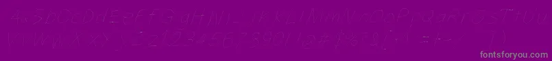 Filamentoneseven-Schriftart – Graue Schriften auf violettem Hintergrund