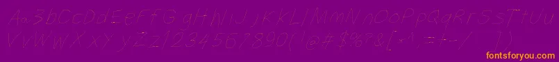 Filamentoneseven Font – Orange Fonts on Purple Background