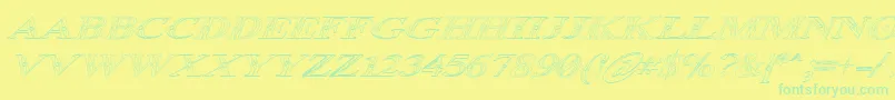 Occoiout Font – Green Fonts on Yellow Background