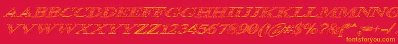 Occoiout Font – Orange Fonts on Red Background