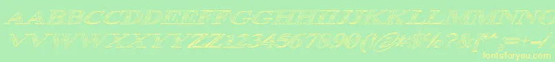 Occoiout Font – Yellow Fonts on Green Background