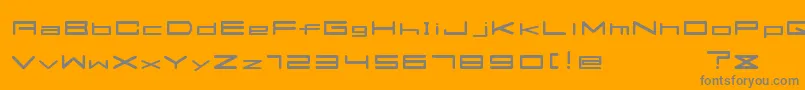 Flats Font – Gray Fonts on Orange Background