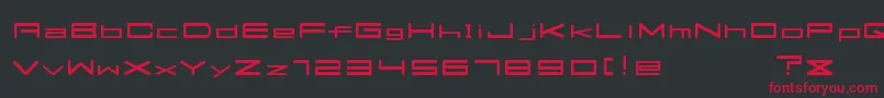 Flats Font – Red Fonts on Black Background