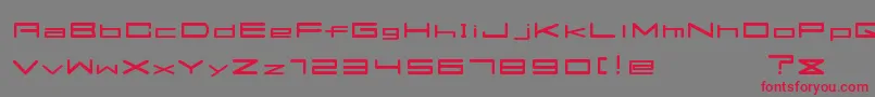 Flats Font – Red Fonts on Gray Background