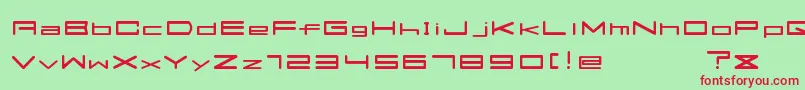 Flats Font – Red Fonts on Green Background