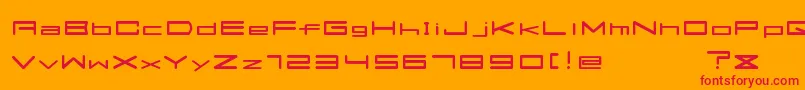 Flats Font – Red Fonts on Orange Background