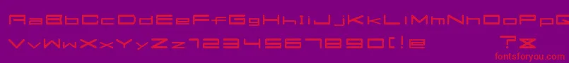 Flats Font – Red Fonts on Purple Background