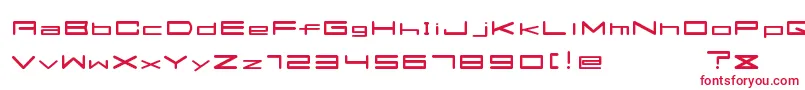 フォントFlats – 白い背景に赤い文字