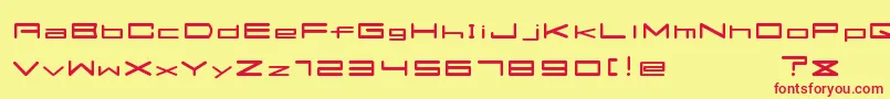 Flats Font – Red Fonts on Yellow Background