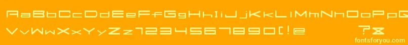 Шрифт Flats – жёлтые шрифты на оранжевом фоне