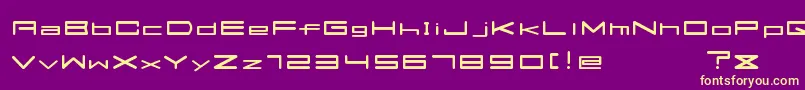 Flats Font – Yellow Fonts on Purple Background