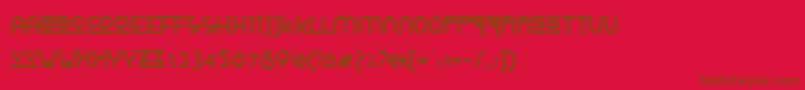 RolingaRennerExtravaganza Font – Brown Fonts on Red Background
