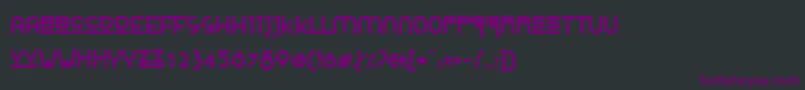 Fonte RolingaRennerExtravaganza – fontes roxas em um fundo preto