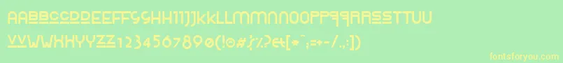 RolingaRennerExtravaganza Font – Yellow Fonts on Green Background
